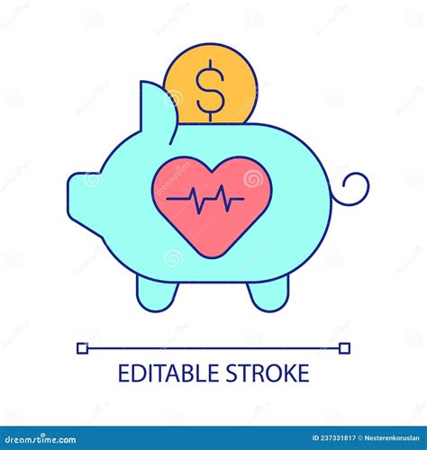 Healthcare Savings RGB Color Icon Stock Vector - Illustration of