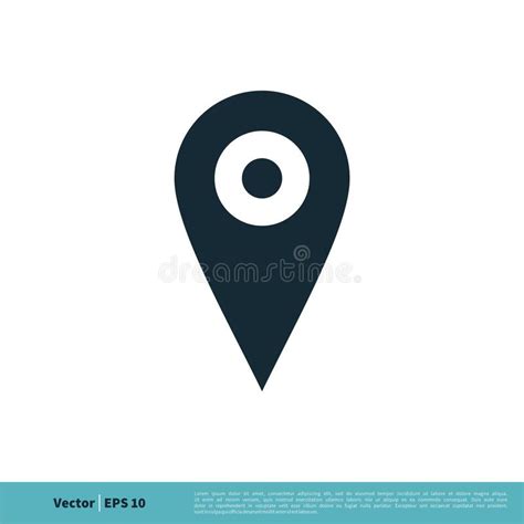 Point Map Pin Locate Icon Vector Logo Template Illustration Design