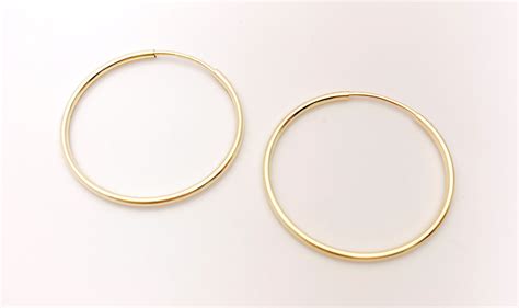 14k Gold Filled 125x24mm Endless Hoop Earrings 4011724