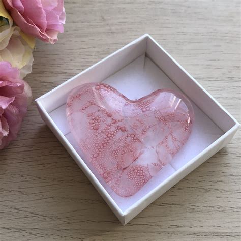 Pink Heart T For Her Personalised Large Glass Heart Etsy In 2021