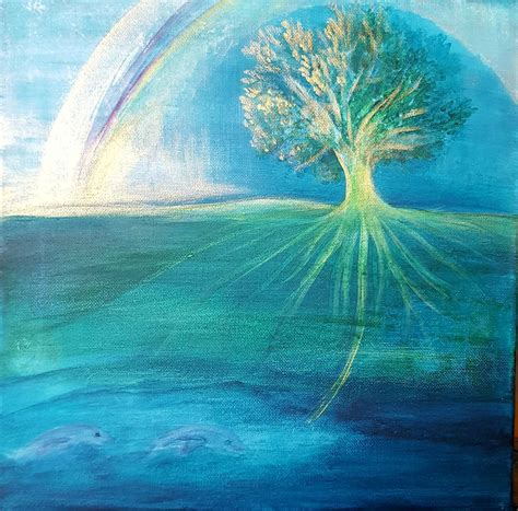 Baum Des Lebens Malerei Acryl Von Angelika