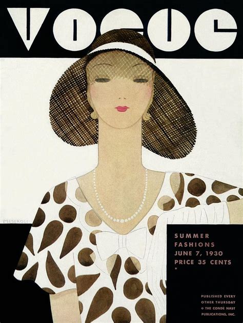 A Vintage Vogue Magazine Cover Of A Woman 1 Photograph By Harriet Meserole Pixels