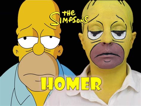 Makeup Homer Simpsonv Maquiagem ArtÍstica Youtube