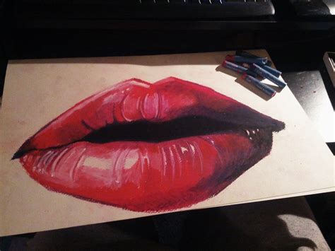 Oil Pastel Lips By Happyzuko On Deviantart