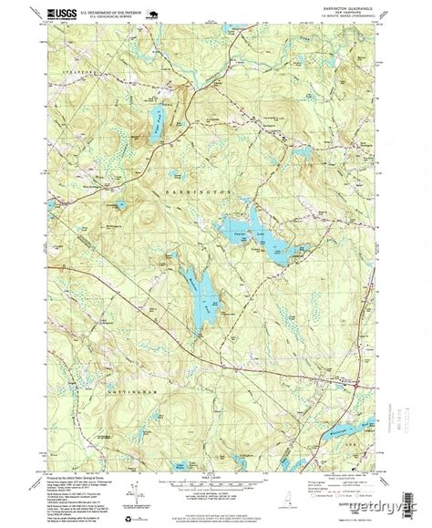 Usgs Topo Map New Hampshire Nh Barrington 329472 1995 24000 Posters