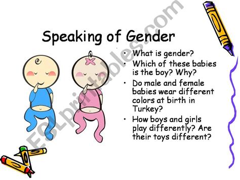 Esl English Powerpoints Speaking Of Gender