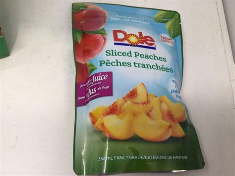 Dole Sliced Peaches Resealable Packs