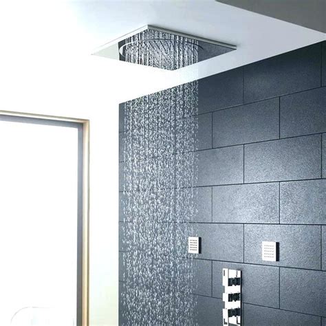 A ceiling showerhead just looks like it would feel amazing. flush-ceiling-mounted-rain-shower-head-stupefy-alternative ...