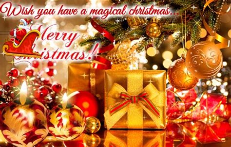 Magical Christmas Ecard Free Merry Christmas Wishes Ecards 123