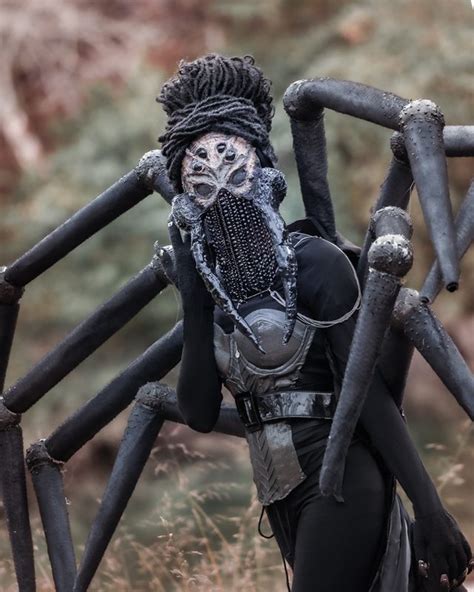 Beautiful And Creepy Homemade Spider Costume