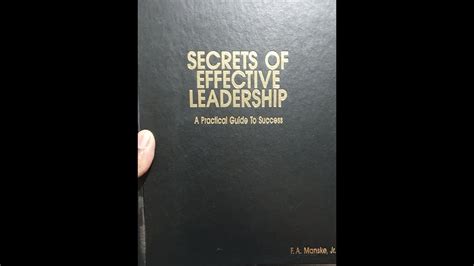 secrets of effective leadership youtube