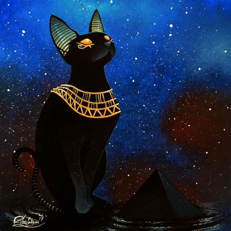 Pin By Kathy Richard On Art Egyptian Art Cat Art Egyptian Cat Goddess
