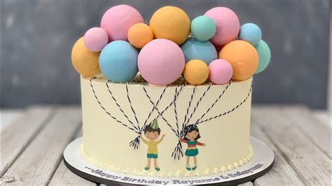Balloon Cake Pastel Balloon Cake Youtube Balloon Cake Balloon Birthday Cakes Birthday