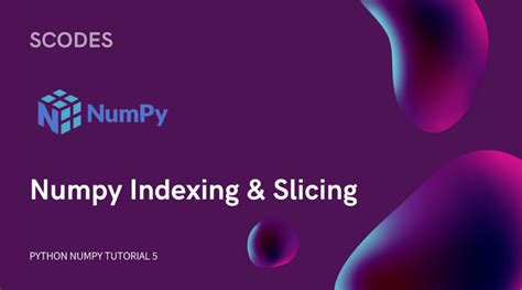 Mastering Numpy Indexing And Slicing Techniques For Efficient Data
