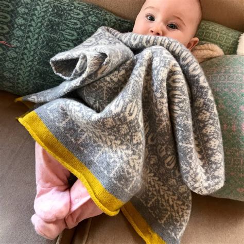 Soft Knitted New Born Baby Blanket By Suzie Lee Knitwear