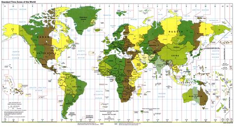 World Time Zones Full Size