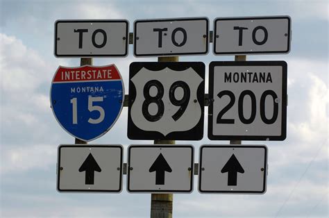 Montana State Highway 200 U S Highway 89 And Interstate 15
