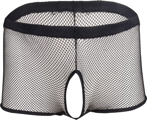 Agoky Herren Erotische Fishnet Boxershorts Ouvert Unterhosen Shorts