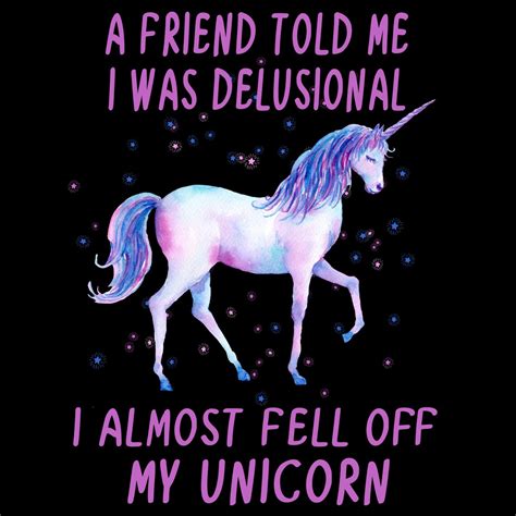 I Almost Fell Off My Unicorn Party T Shirt Funny Rainbow Tee Unicorn