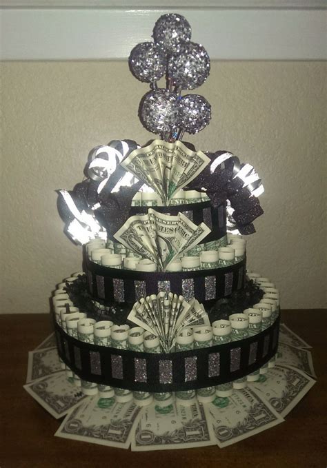 Custom Birthday Black And Silver Money Cake T By Babycakesbysuziq