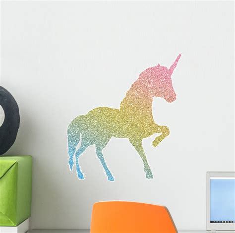 Rainbow Silhouette Unicorn Wall Decal