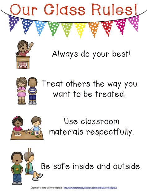 Class Rules Poster Responsive Classroom Management Posters Morning