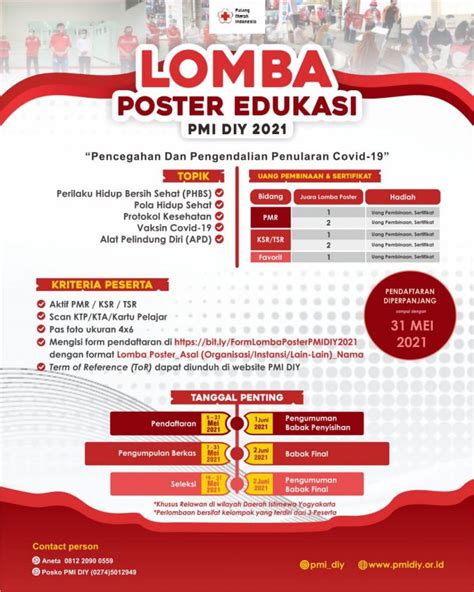 Lomba Poster Edukasi Diperpanjang Sampai 31 Mei 2021 Palang Merah
