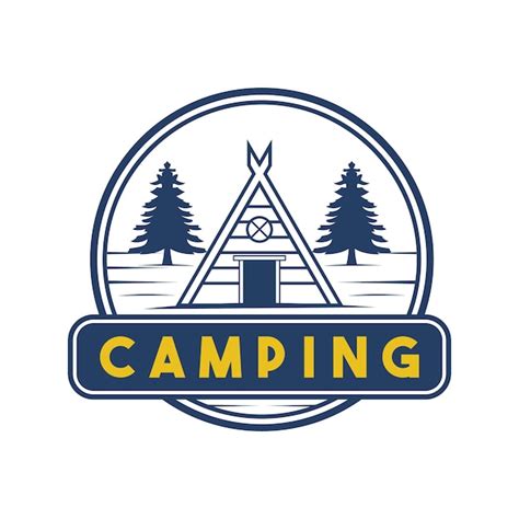 Plantilla de diseño de logotipo de camping ilustración de diseño al