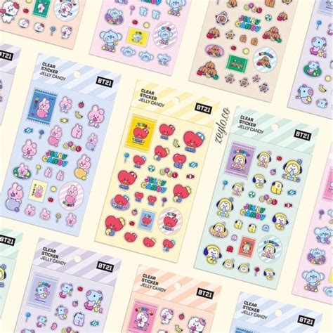 Jual Ready Stock Bt21 Baby Clear Sticker Jelly Candy Bt21 Baby