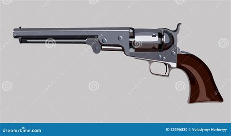 Old Revolver Stock Vector Illustration Of Cowboys Caliber 33396830