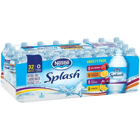Nestle Splash Natural Fruit Flavored Water Beverage Variety Pack 32 16