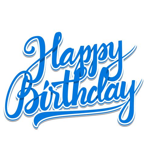 Blue Happy Birthday Png Png Image Collection