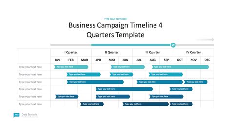 Business Campaign Timeline 4 Quarters Template Free