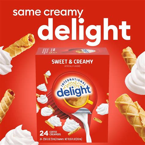 International Delight Coffee Creamer Singles Sweet And Creamy 24 Ct Free