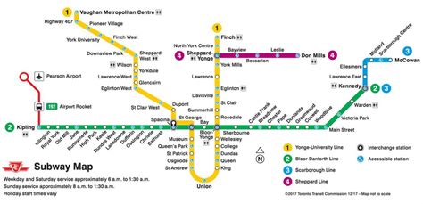 Ttc Map Map Of Ttc Subway Canada