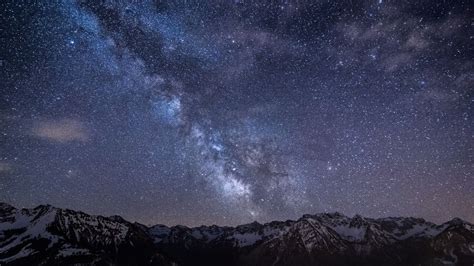 1366x768 Mountains Night Sky 1366x768 Resolution Hd 4k Wallpapers