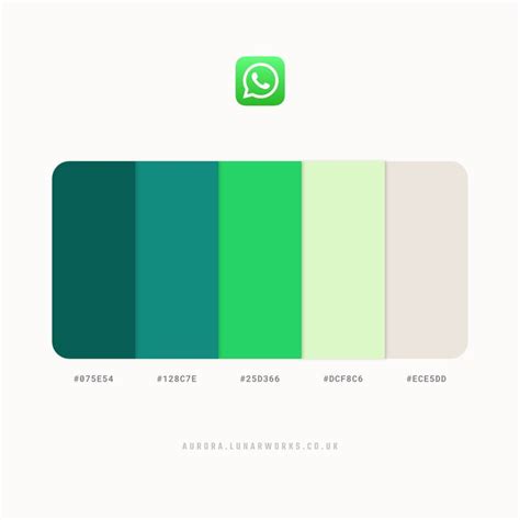Whatsapp Colour Palette Flat Color Palette Logo Color Schemes