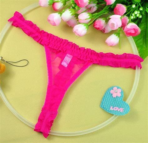 Fashion Care 2u U204 3 Sexy Sheer Pink Ruffle Trim G String Women S Underwear