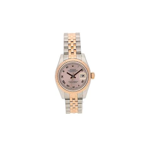 Please visit jewel cafe which has 200 stores all around the world to sell your watch. Lady's Second Hand Rolex Datejust 179171 | Steel and Rose Gold