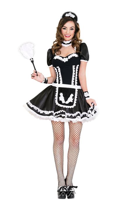 Adult Flowery Lacy French Maid Woman Costume 4799 The Costume Land