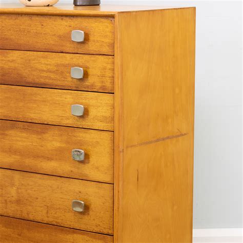 7559r Vintage Retro Alrob Chest Of Drawers 6 Gradient Size Drawers