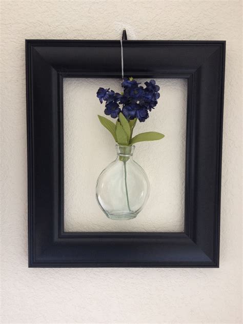 Empty Picture Frame As Wall Art Hang A Small Vase And Flower