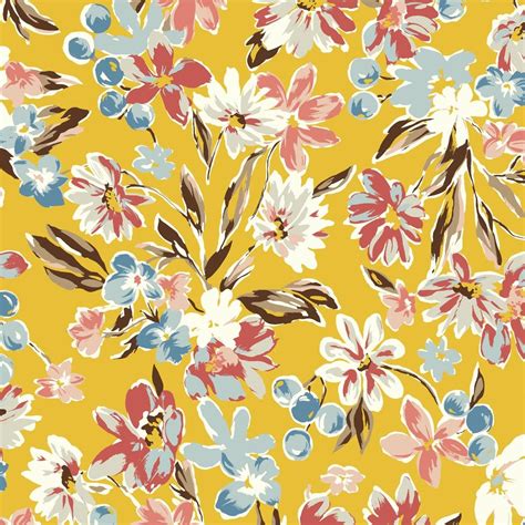 This floral pattern is free for both personal and commercial use. Morriah Grande - Floral Fabric By The Yard | Fabric print ...
