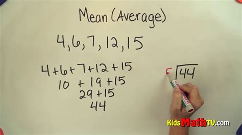 Teach Students How To Find The Mean Math Video Tutorial Youtube