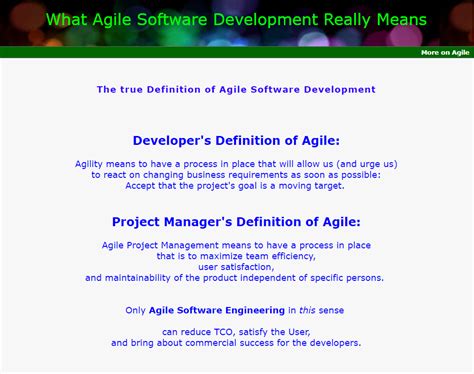 The More Useful Definition Of Agile Software Development