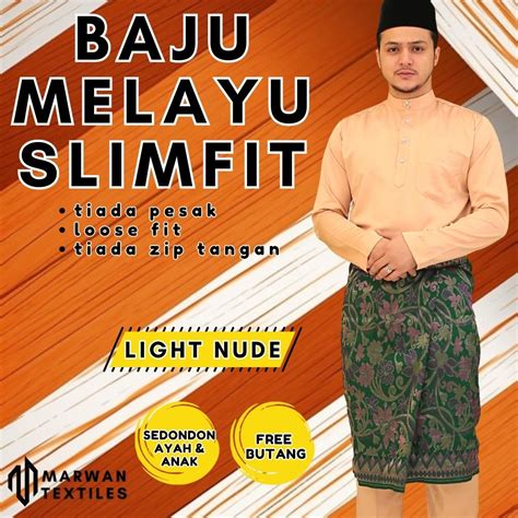 Baju Melayu Moden Warna Light Nude Shopee Malaysia