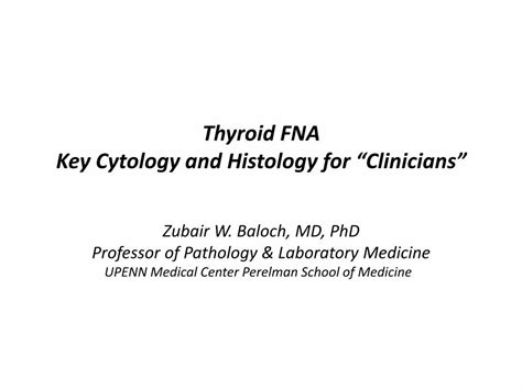 Pdf Thyroid Fna Key Cytology And Histology For “clinicians” · Thyroid