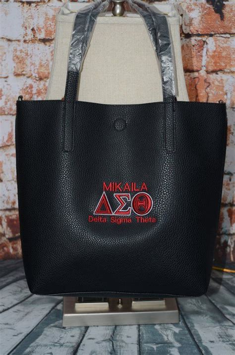 Delta Sigma Theta Sorority Personalize Handbag Monogrammed Embroidery