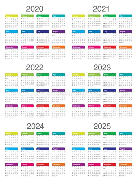 2021 2022 2023 2024 Calendar 2021 Calendar With Big Numbers