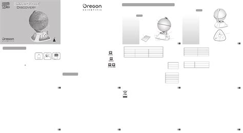 Manuale Oregon Scientific Smartglobe Discovery Sg268 Italiano 6 Pagine